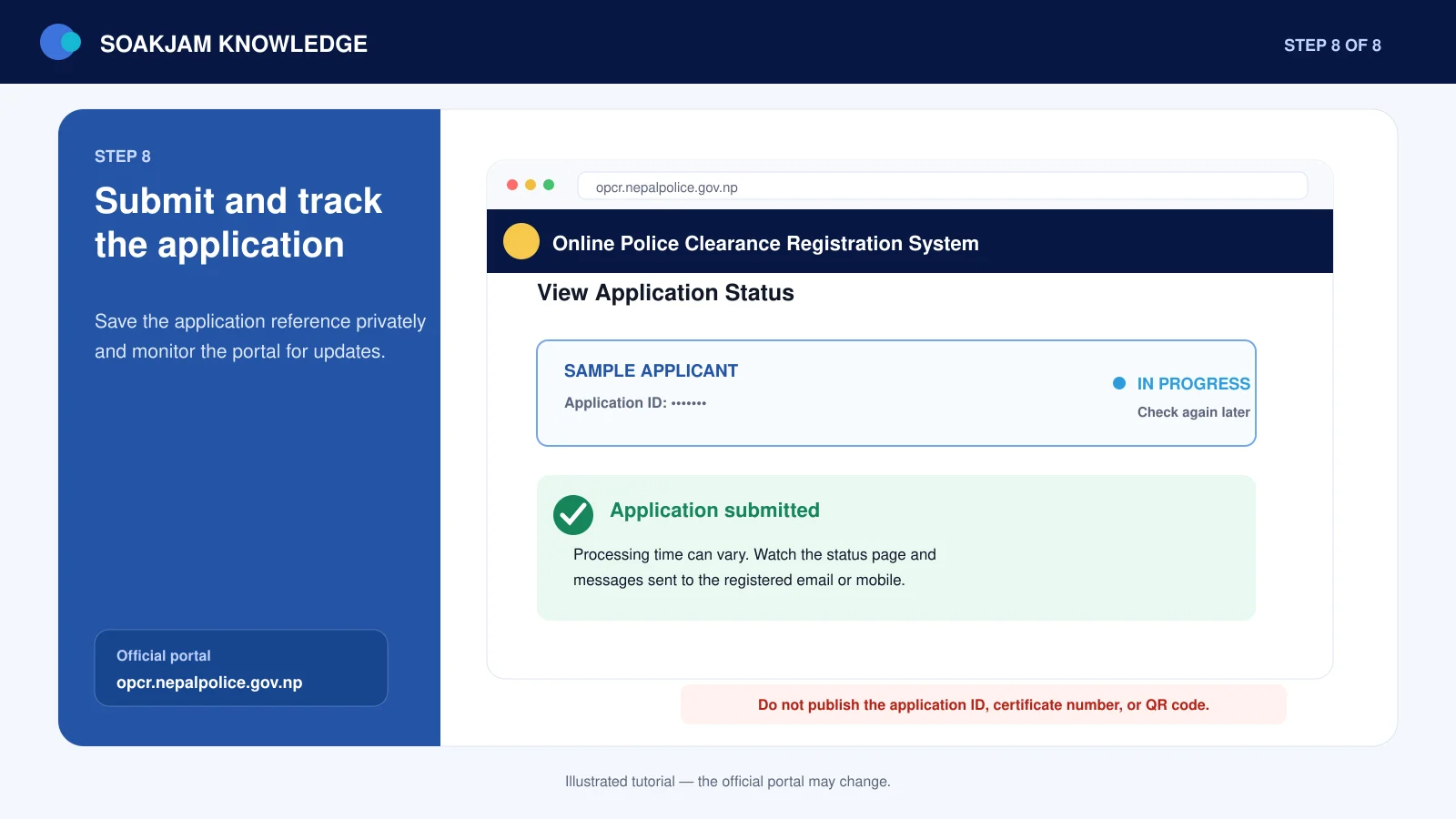 Submit and track a Nepal Police clearance application online