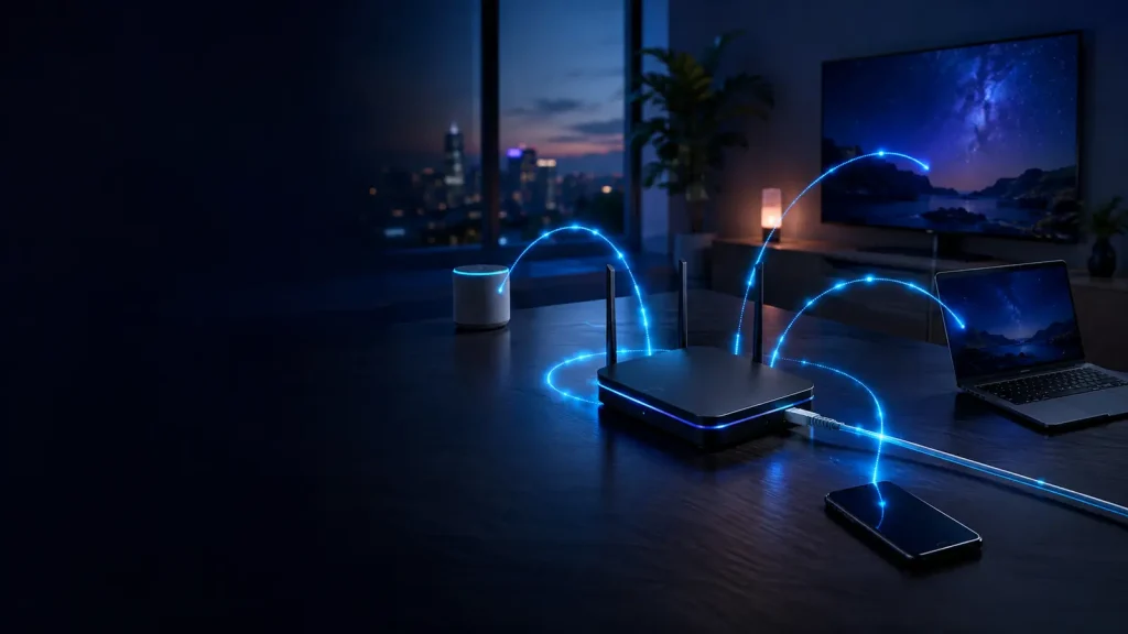 How Wi-Fi works by connecting a router to wireless home devices