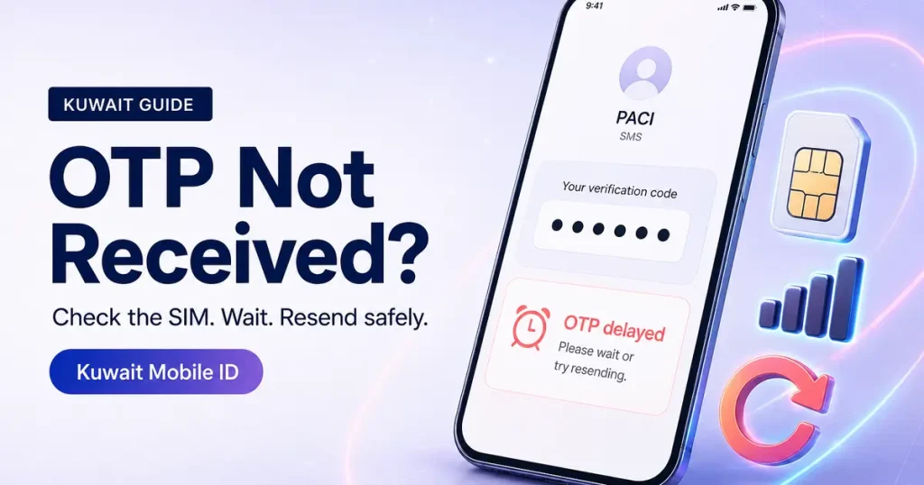 Kuwait Mobile ID OTP not received troubleshooting guide
