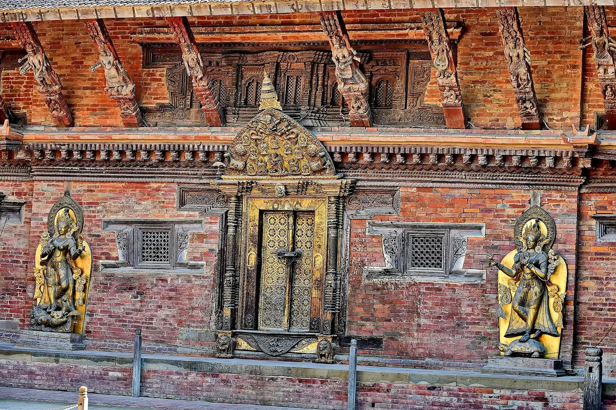 Ornate Dashain Ghar at Patan Durbar Square in Lalitpur Nepal