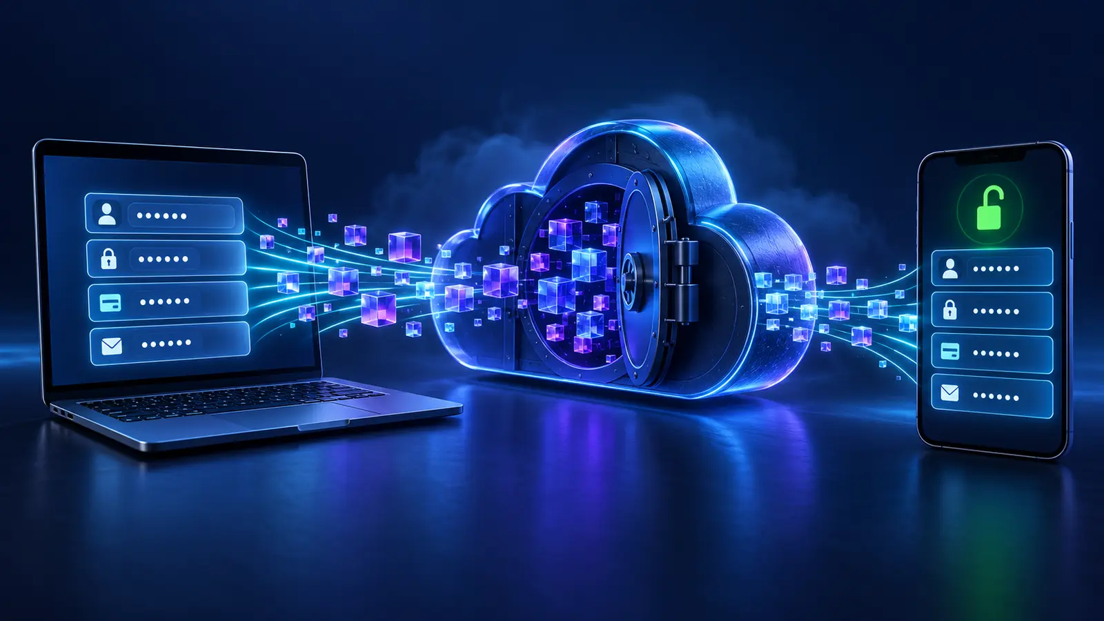 How password managers work with an encrypted vault