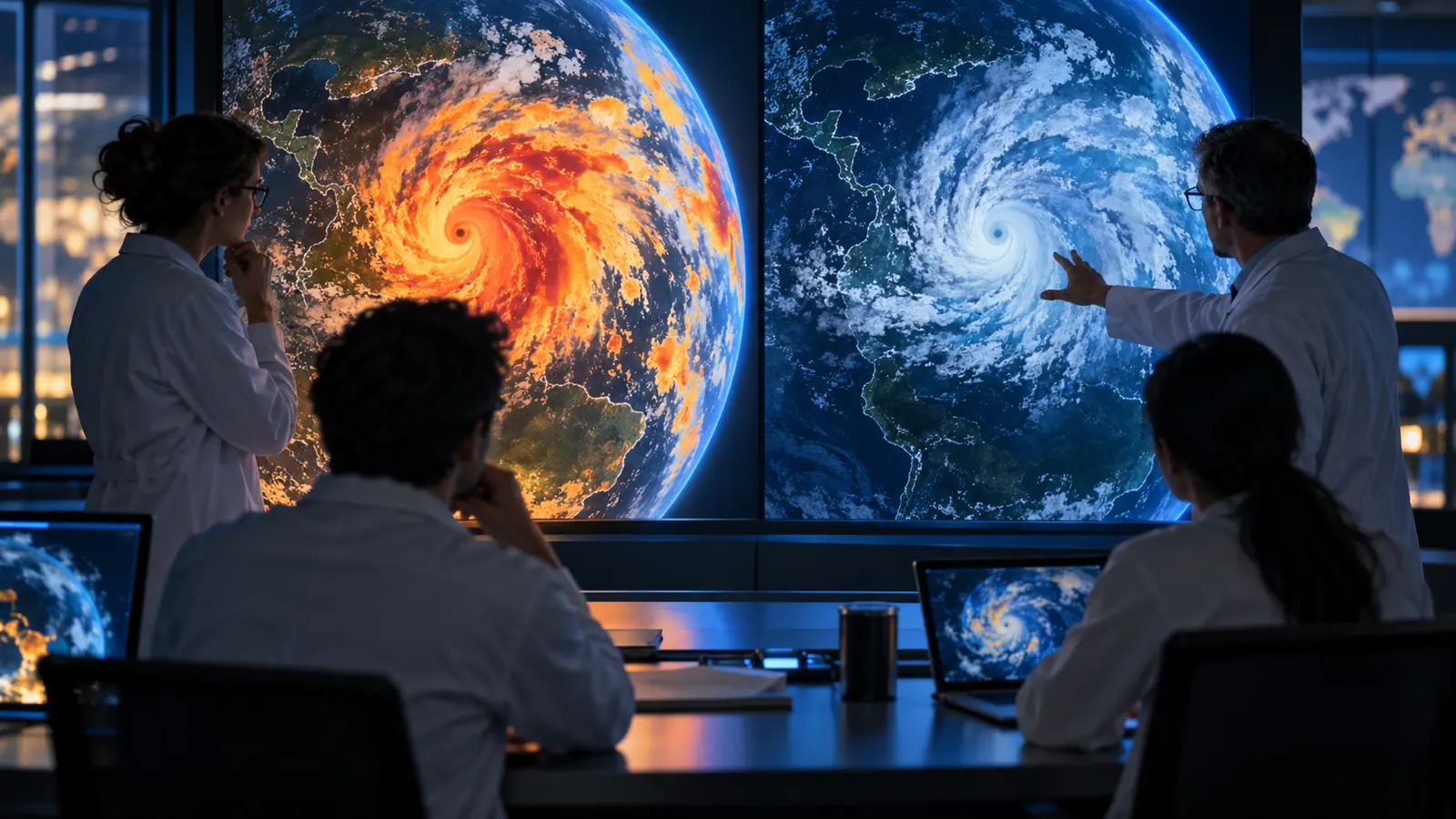 Scientists studying climate change and extreme weather through event attribution models