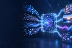 Artificial intelligence system transforming data patterns into newly generated media