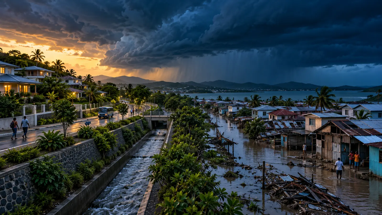 Climate change and extreme weather affecting homes with different levels of protection