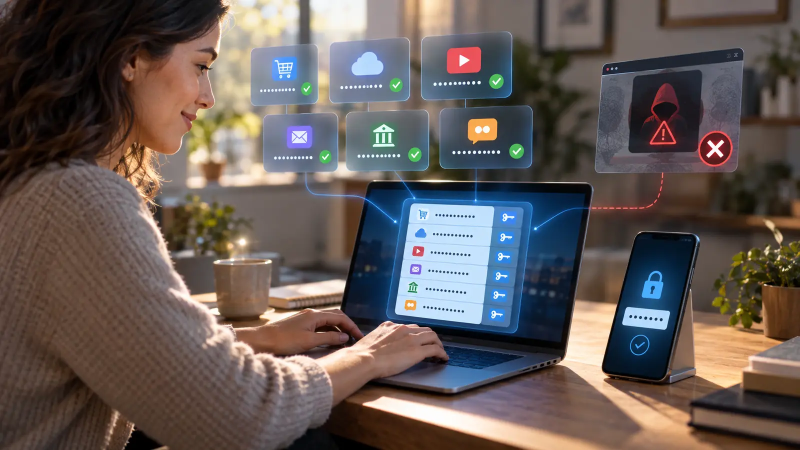 Password manager filling unique credentials while rejecting a fraudulent login page